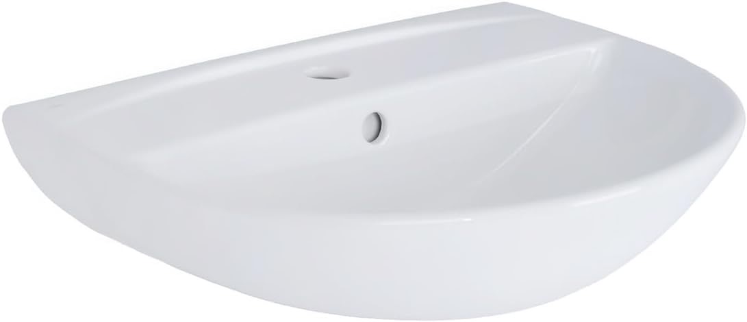 Belvit Keramik Waschbecken 55 cm, Weiß