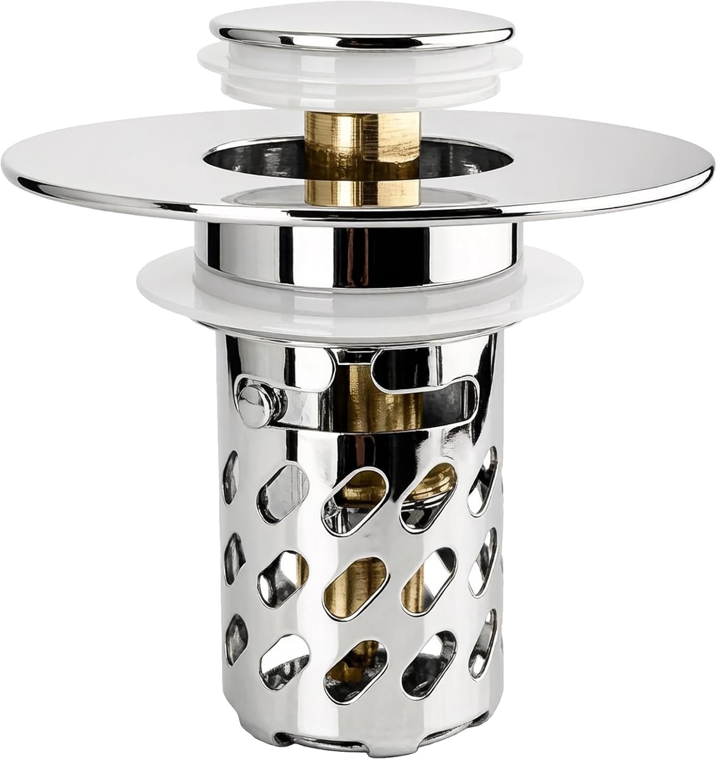 REZZI REZZI Waschbeckenstöpsel Universal Pop Up Abflusssieb 26–46 mm