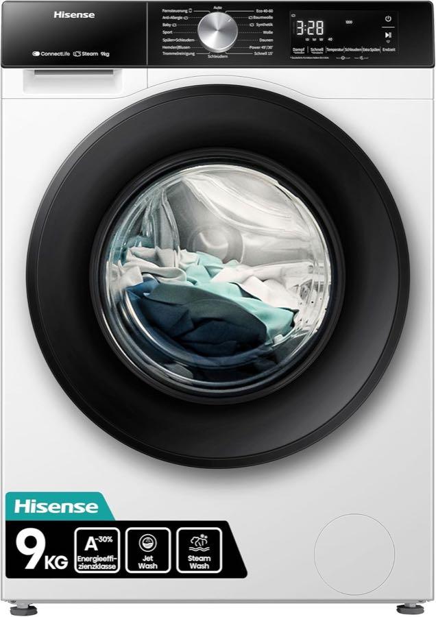 Leise Waschmaschine – Testsieger Hisense WF3S9043BW3 9 kg