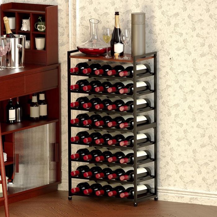 Weinregal Wandmontage: Last in der Wand, nicht im Karton