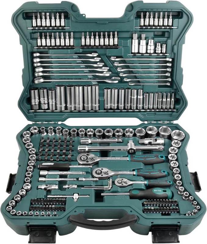 Mannesmann-Werkzeugkoffer – Testsieger Mannesmann Steckschlüssel-Satz M98430, 215-teilig