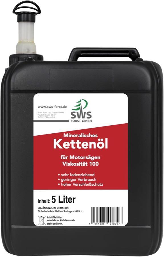 SWS SUPER-OIL Sägekettenöl 5 l – Testsieger im Sägekettenöl-Vergleich