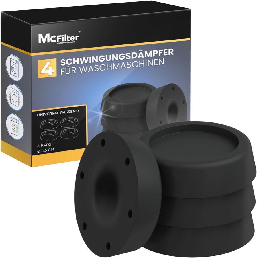 McFilter Schwingungsdämpfer schwarz 4er – Testsieger im Schwingungsdämpfer Waschmaschine-Vergleich