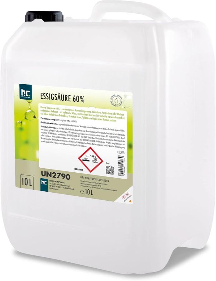 Essigsäure – Testsieger Höfer Chemie Essigsäure 60 % 10 l