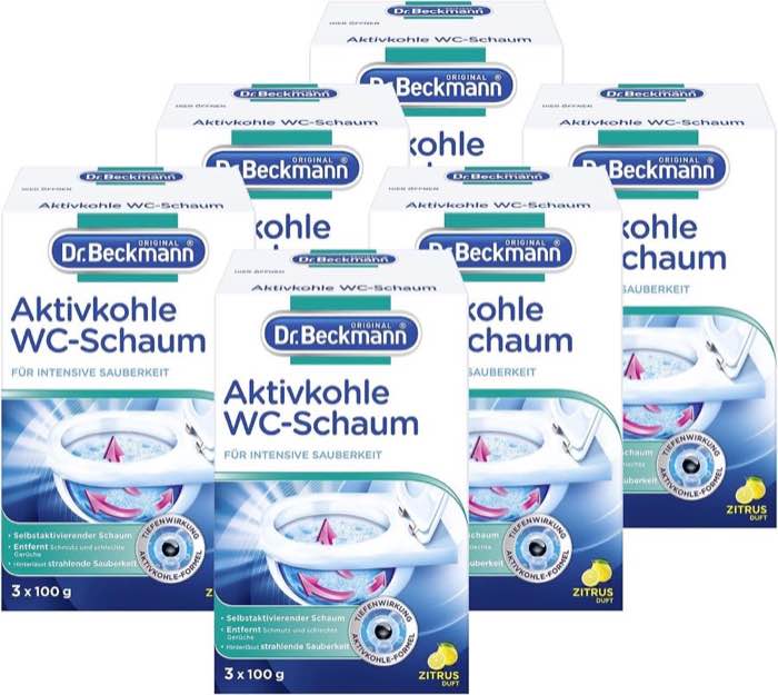 WC-Schaum – Testsieger Dr. Beckmann Aktivkohle WC-Schaum 18×100 g