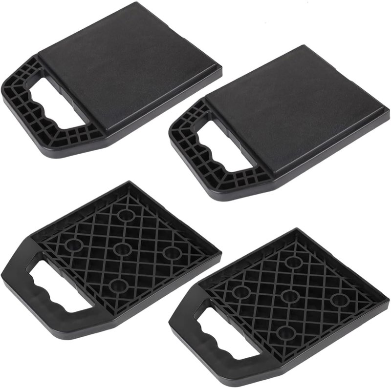 Lansls Stützplatten 4er-Set, schwarz, stapelbar
