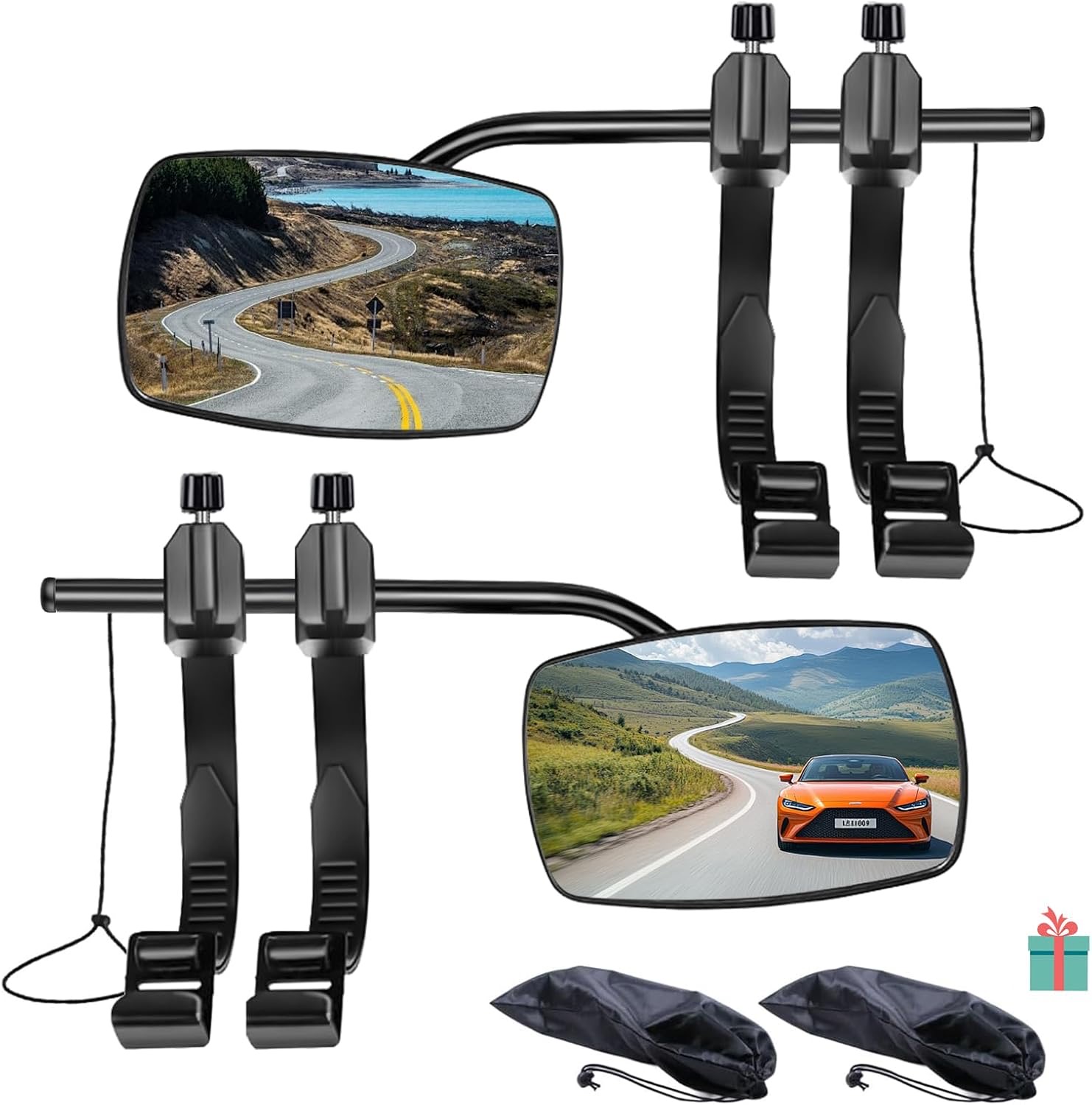 Wohnwagen Spiegel Auto, Universal Wohnwagen Spiegel, Auto-Rückspiegel, Spiegelverbreiterung Wohnwagen, toter Winkel Wohnmobil Außen Spiegelverlängerung