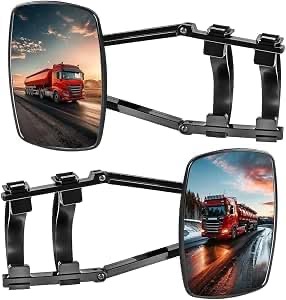 Wohnwagenspiegel, 2 Stück Universal Zusatzspiegel Außenspiegel, Wohnwagen Spiegel Auto Seitenspiegel, einstellbare Universalspiegel PKW Caravanspiegel Anhängerspiegel