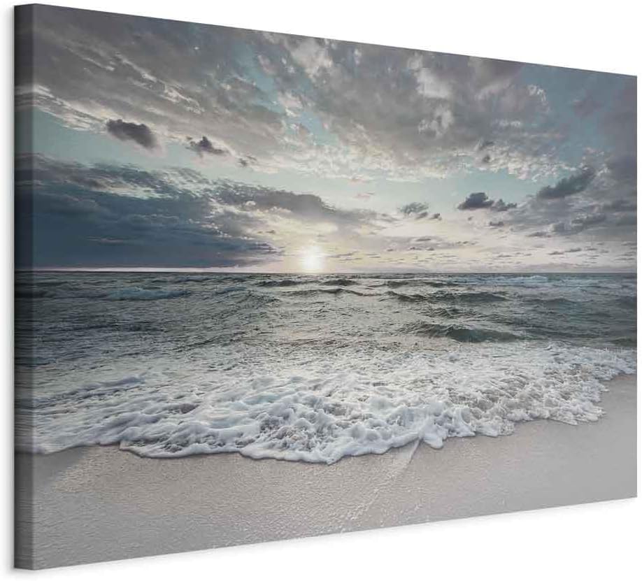 murando - Akustikbild Sonnenaufgang Himmel, Schallschutz, Wohnzimmer, Büro