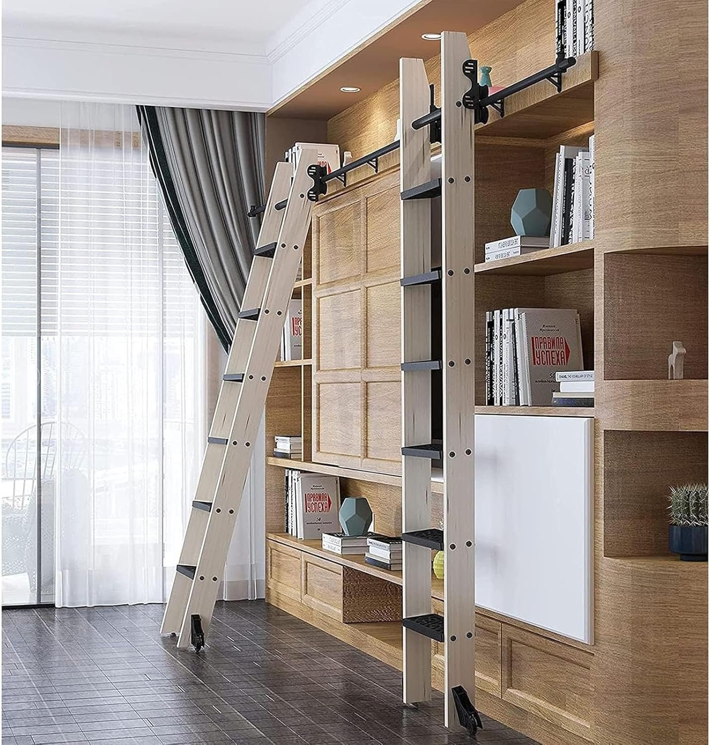 ZJFJMBD Schiebe-Hardware mit Bremse, 17,91 Zoll (ohne Leiter)