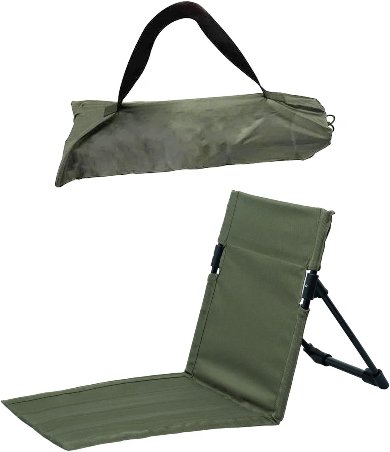 Harilla Strand-Klappstuhl, Strandmatte mit Rückenlehne für Camping, Grün A