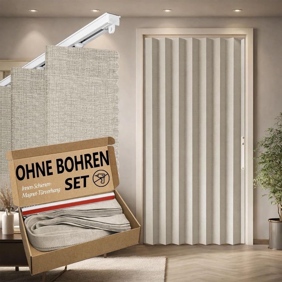 Jilron Türvorhang Cremeweiß 201 × 106 cm