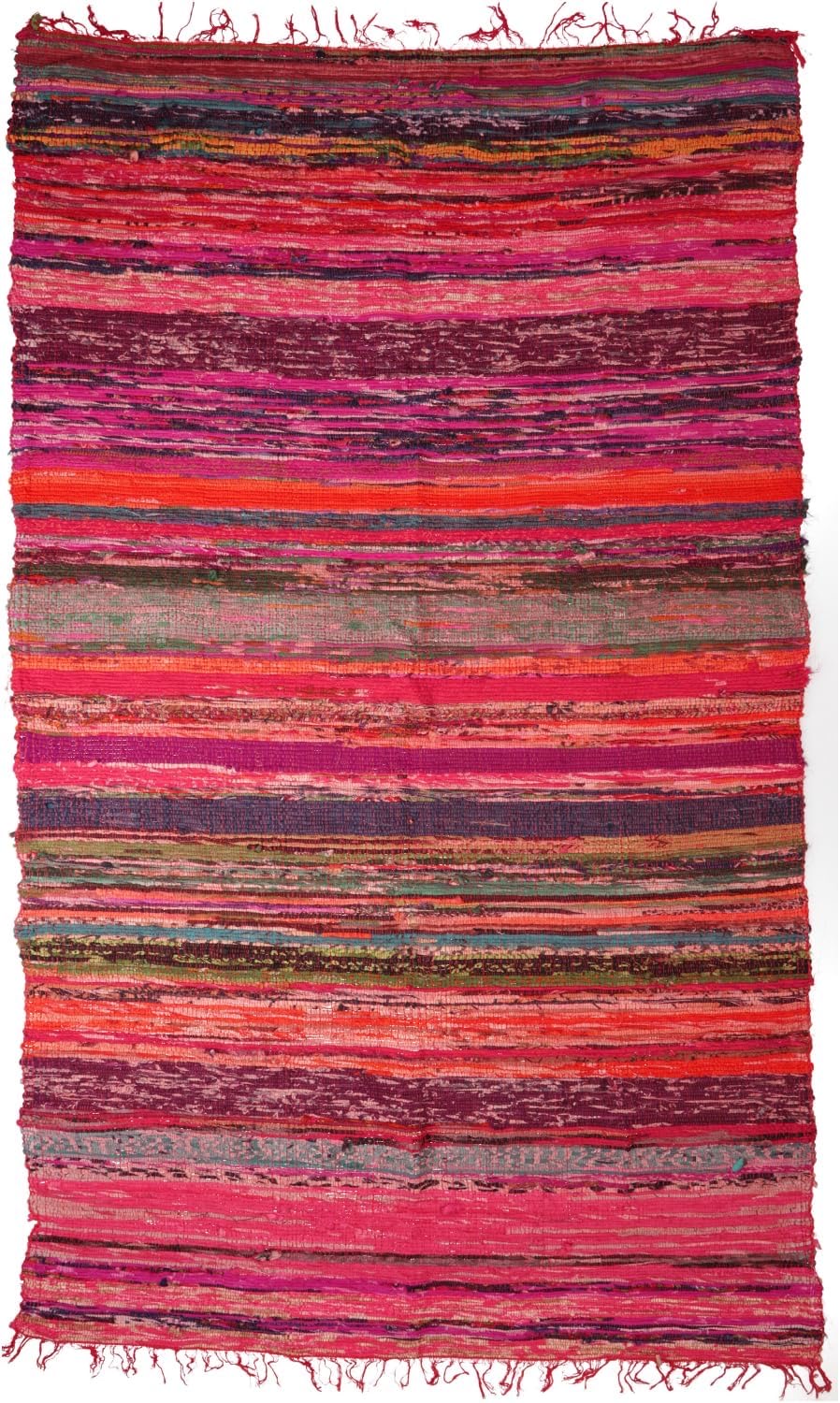 GURU SHOP Flickenteppich 160 × 100 cm Rot