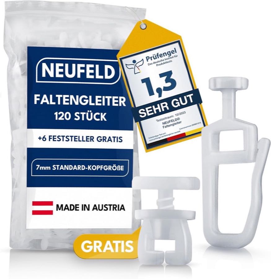 Neufeld 120 Faltengleiter 7 mm mit 6 Feststellern