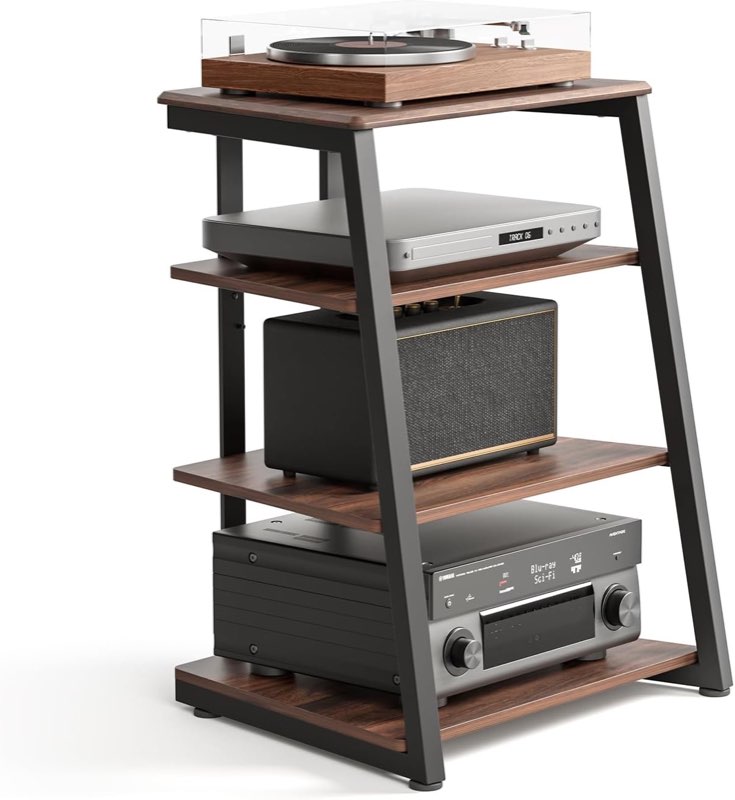 FITUEYES FITUEYES Holz-Stahl-Rack, braun, 61 × 52 × 78 cm
