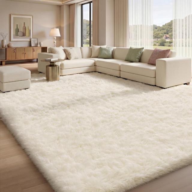 Sour Lemon Hochflor 160 x 230 cm Creme