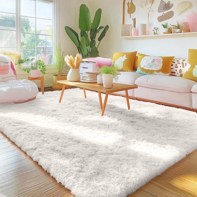 Homaxy Homaxy Hochflor 160 x 220 cm Creme