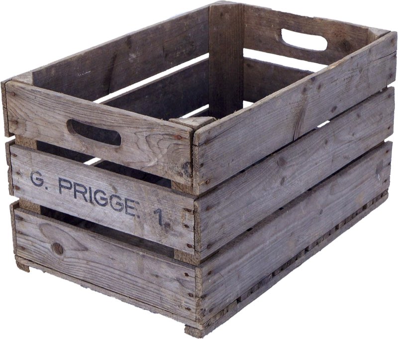 Kistenkolli 4er-Set Obstkisten Elfriede, 54 × 35 × 30 cm