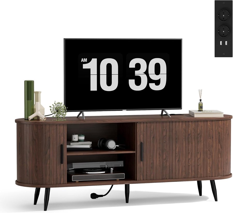 Xbro TV-Lowboard mit Steckdose, Vintage, 145 cm