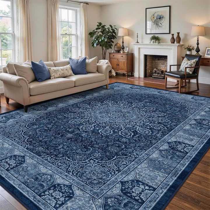 BYBSRLL Vintage Alt-Navyblau 160 × 230 cm