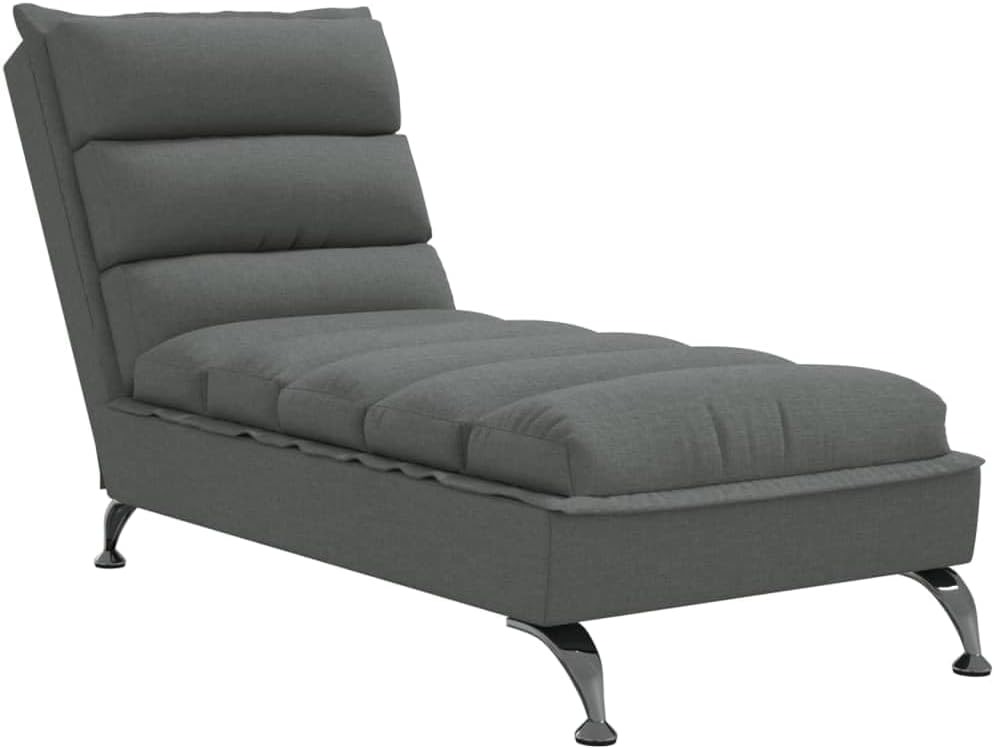 vidaXL vidaXL Chaiselongue mit Kissen Dunkelgrau Stoff - Produktbild