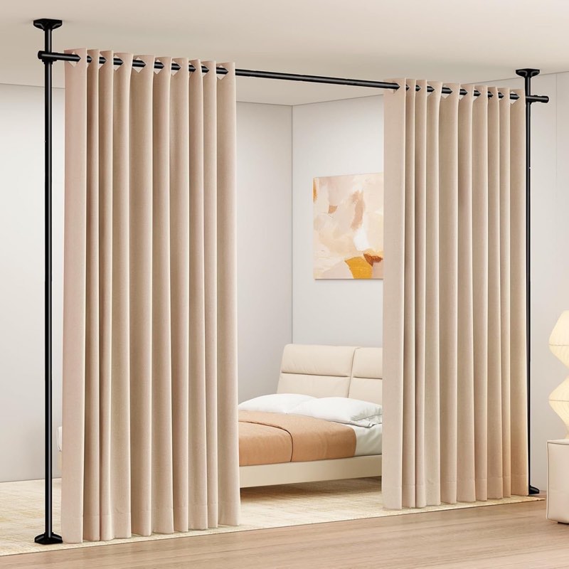 WELDUN Klemmgestell schwarz, 227–312 × 71–178 cm