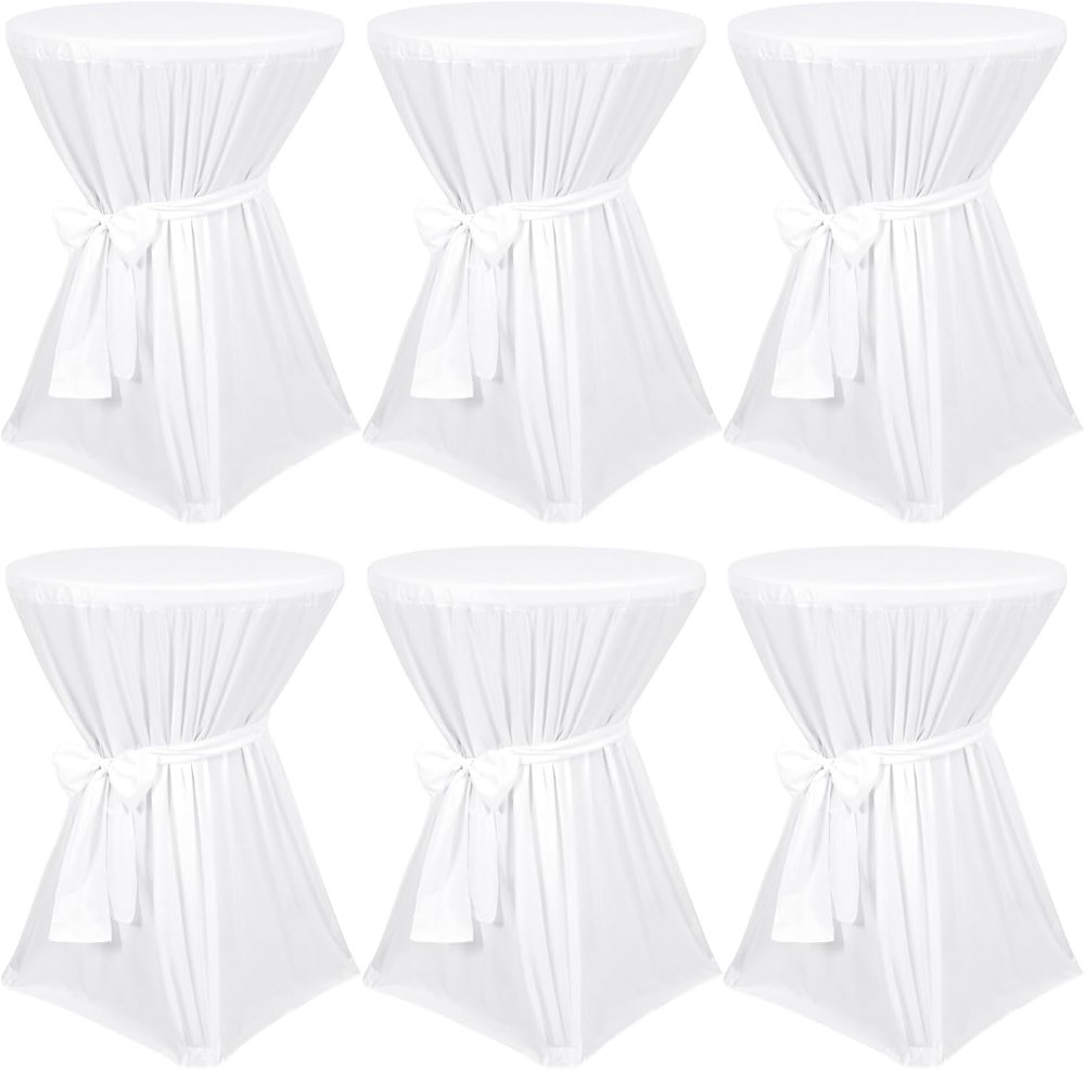 Pesonlook Pesonlook 6er-Pack Husse Weiß Ø 80 cm mit Band