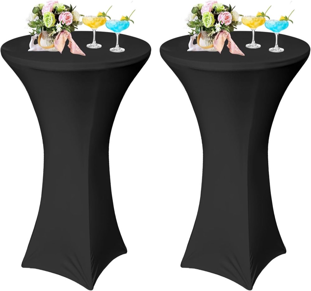 AMFUN 2er-Set Stretch-Husse Schwarz 80 × 110 cm