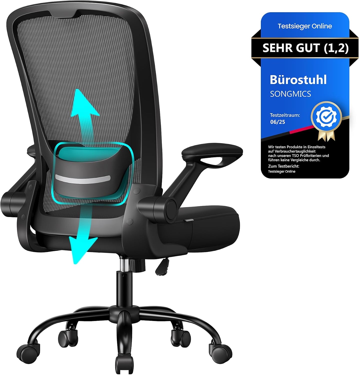 SONGMICS SONGMICS OBN37BK Bürostuhl