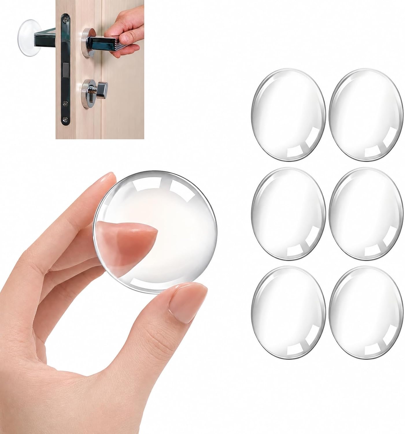 Mepham Mepham Türpuffer transparent, 6 Stück, klebend