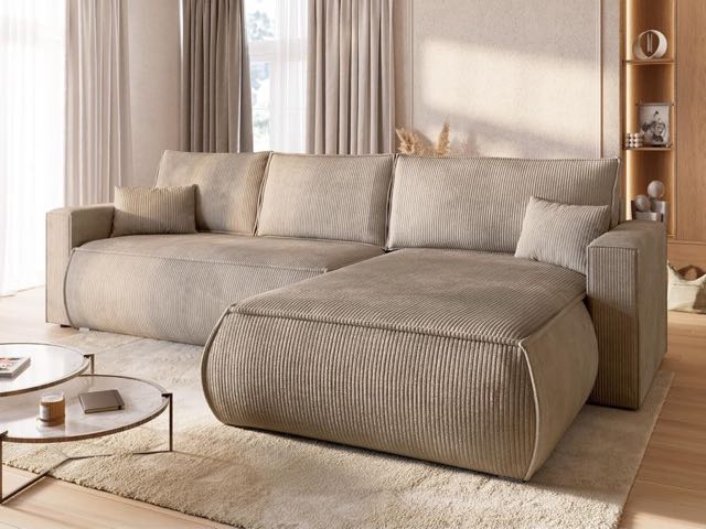 BROMARKT BROMARKT Ecksofa L-Form 270 cm, Beige
