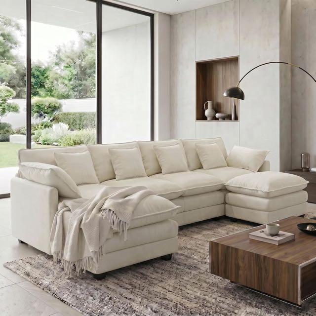 Urhanherry U-Form Cloud Sofa, Beige