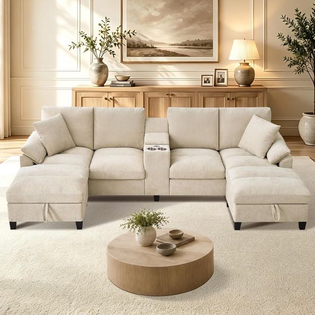 Scisola Ecksofa U-Form, Beige