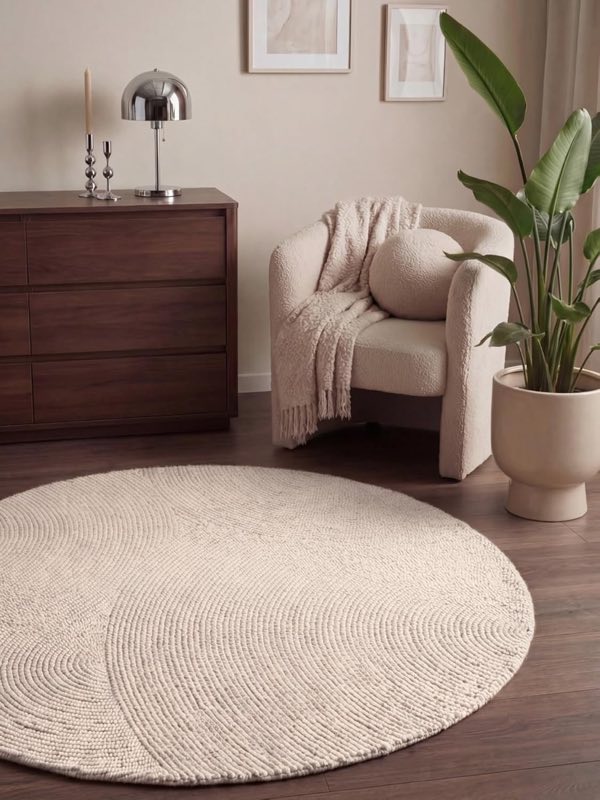 Hanse Home Calmio Naturweiß rund 150 cm