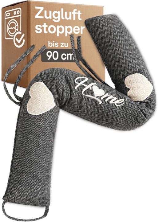 Praknu Praknu Zugluftstopper 90 cm grau