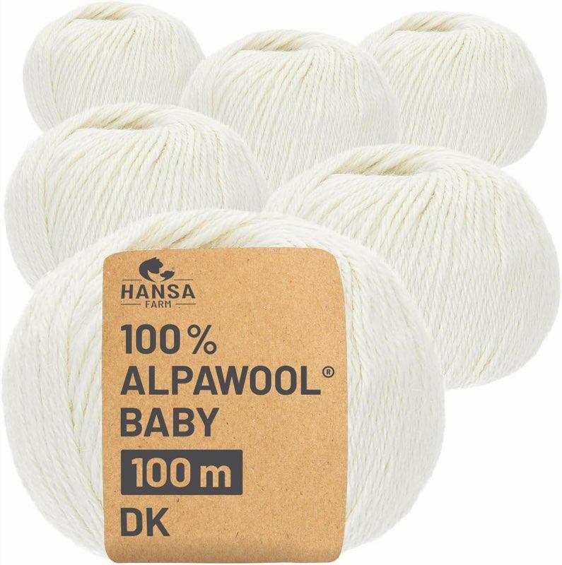 HANSA-FARM HANSA-FARM Baby Alpakawolle Natur, 300-g-Set