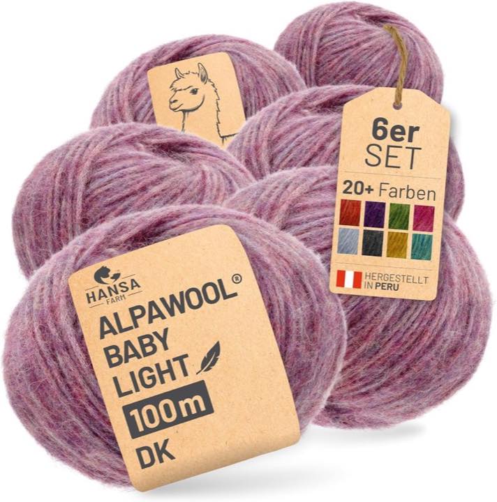 HANSA-FARM Alpawool Baby Alpaka Light Beere heather