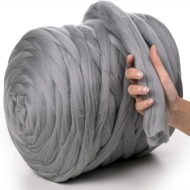 MERIWOOLART MeriWoolArt XXL-Merino 1 kg Stahl