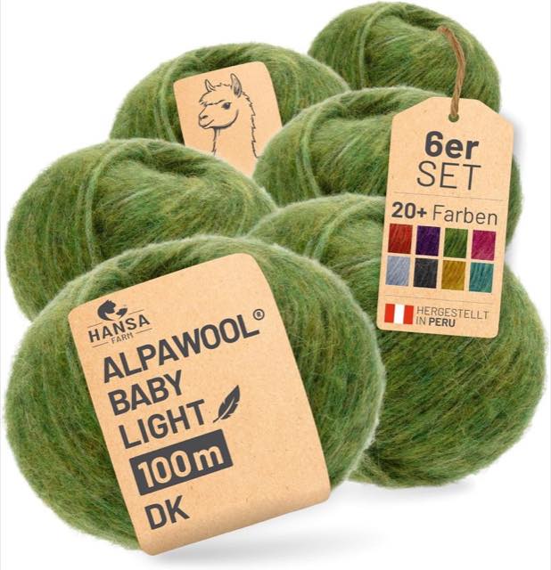 HANSA-FARM Baby Alpaka Light, 6 × 25 g