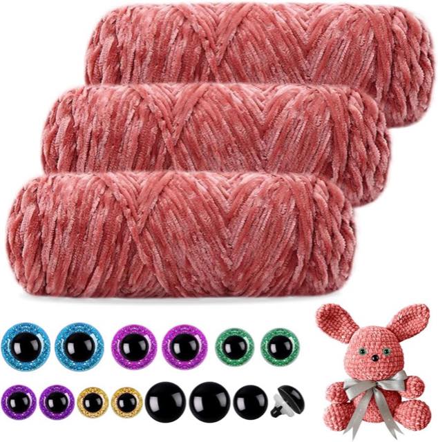 Mngevcy Mngevcy Chenille 3 Rollen mit Sicherheitsaugen