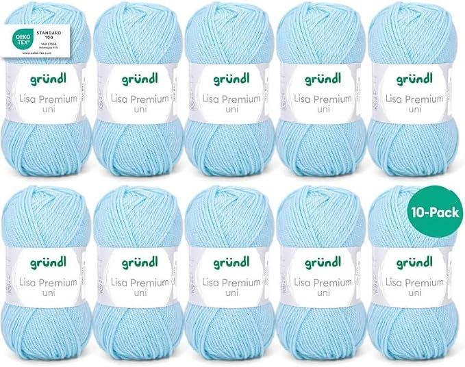 Lisa Premium uni Hellblau, 10 × 50 g