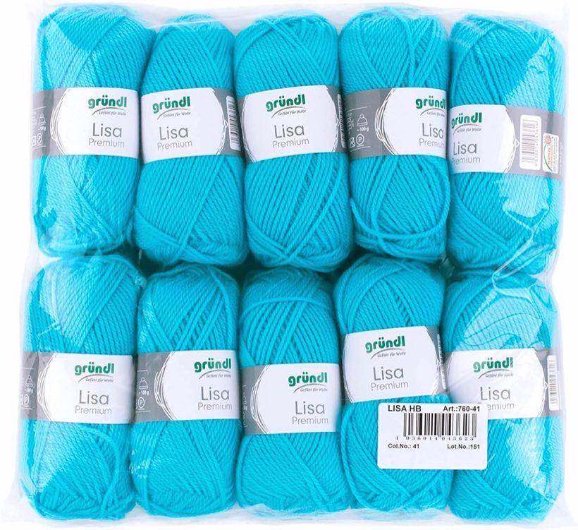 Lisa Premium uni Türkis, 10 × 50 g