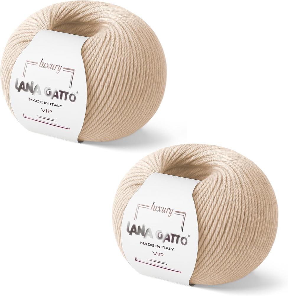 Lana Gatto Vip Line, Beige 10011, 2er-Pack