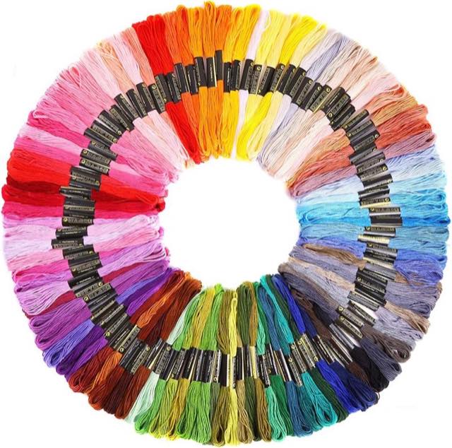 CRESZZLE Stickgarn-Set, 100 Farben à 8 m