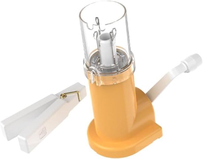 i-Cord-Strickmühle, orange und weiß