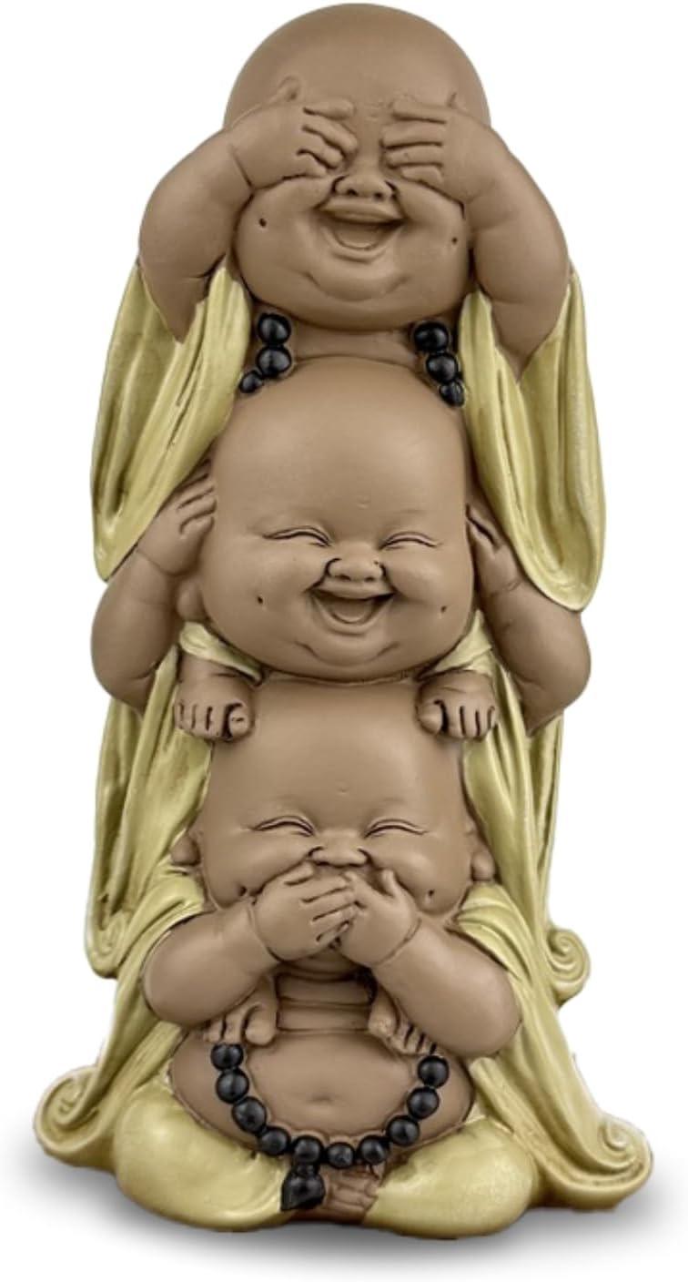 Zen'Light drei lachende Buddhas, 18 cm