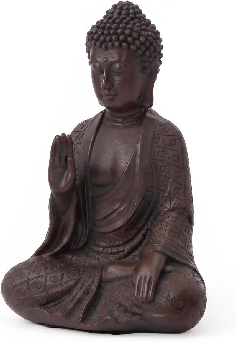 Xintim Buddha-Figur, Braun, 17,8 cm