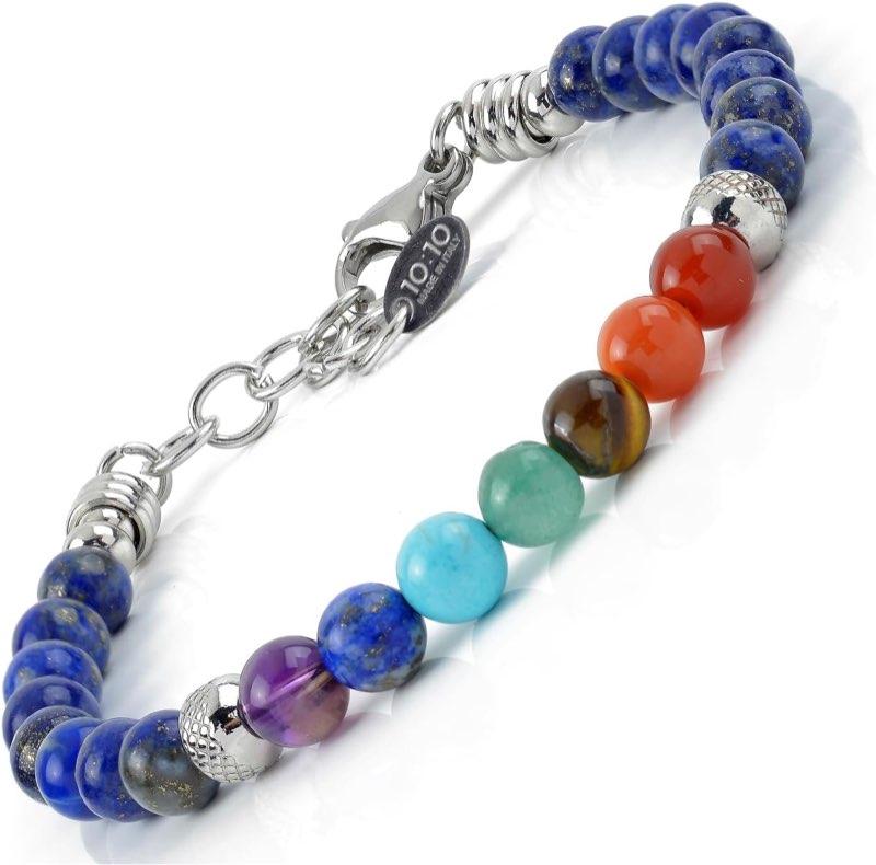 Omnicut srl 10:10 Chakra-Armband, Edelstahl, 6 mm Natursteine - Produktbild