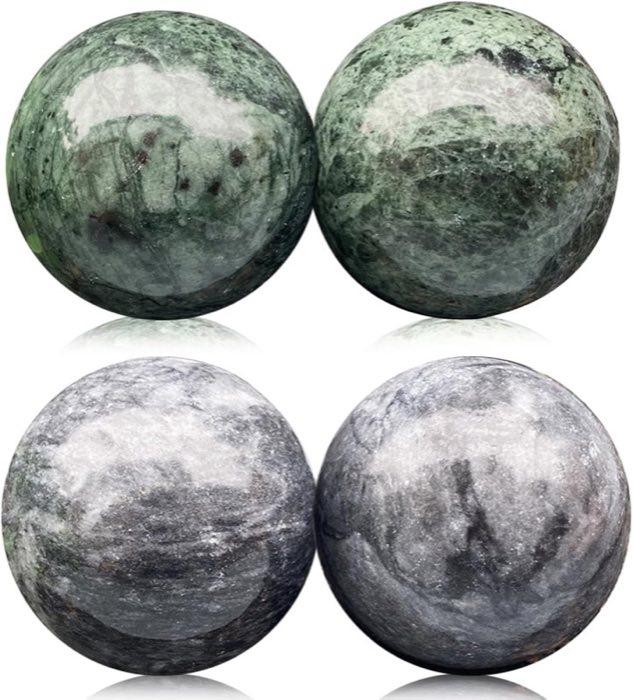 UOSIWYA Qi-Gong-Kugeln, 4 Stück, schwarz und grün