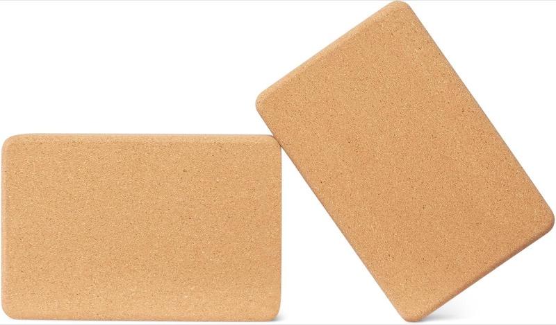 Amazon Basics Naturkork-Yogablock 2er-Set